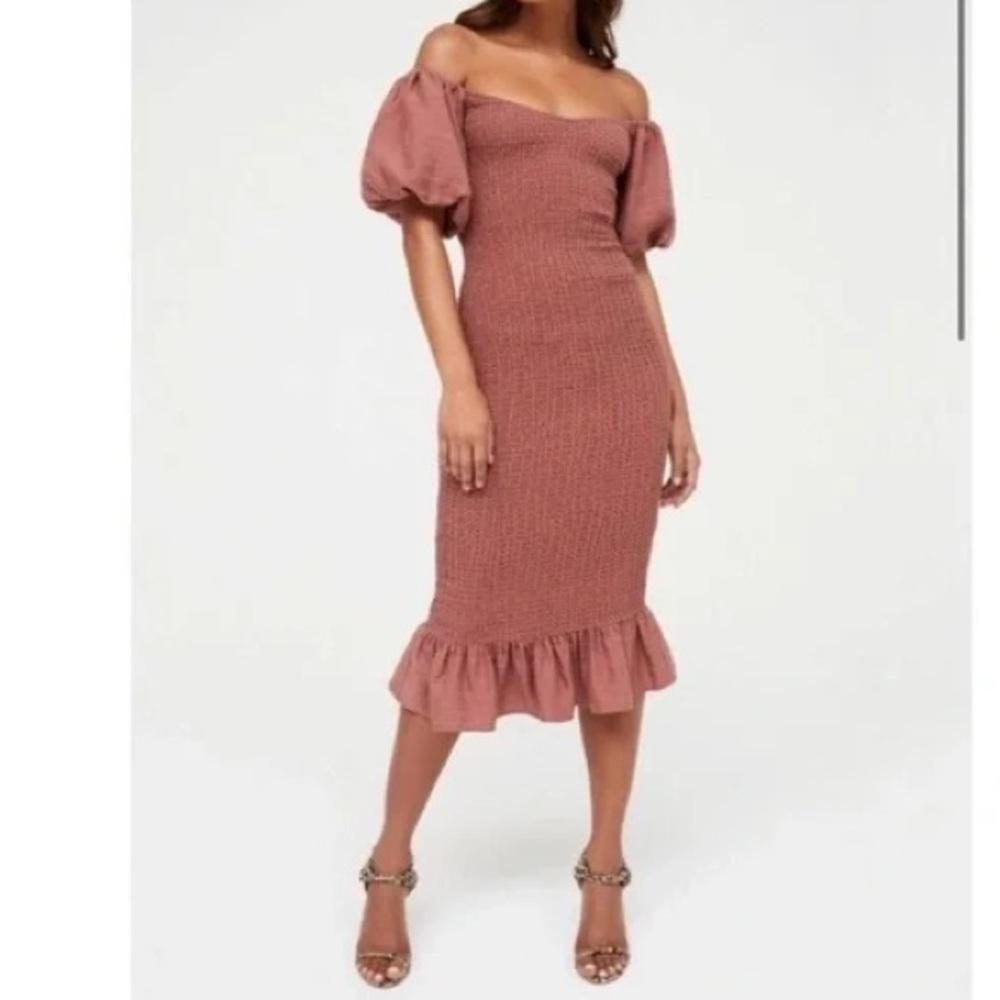 Trixxi NWOT Mauve Midi Dress Size L